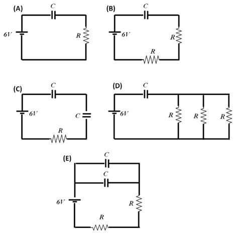 The Five Circuits Shown Consist Of Identical Resistors Capacitors And