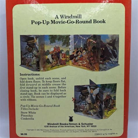 Vintage Walt Disney S Pinocchio Pop Up Movie Book Gem