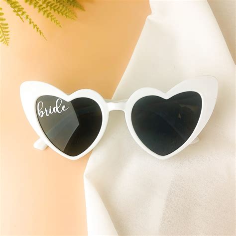 Bachelorette Party Sunglasses Bride Sunglasses Retro Heart Etsy