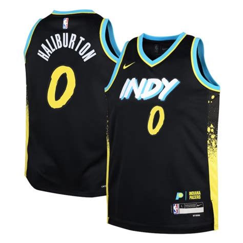 Indiana Pacers Nike City Edition Swingman Maillot Noir Tyrese