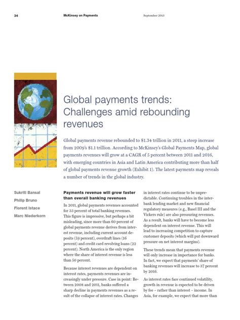 Mckinsey Global Payments Trends Challenges Amid Rebounding Revenues