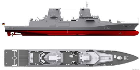 F126 Type 126 Class MKS 180 Frigate German Navy Marine