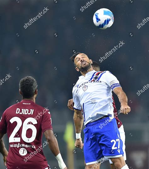 Sampdorias Fabio Quagliarella Action During Italian Editorial Stock