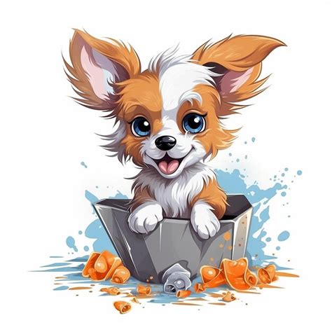 Cão de desenho animado goku t shirt desenho brincalhão e caprichoso em