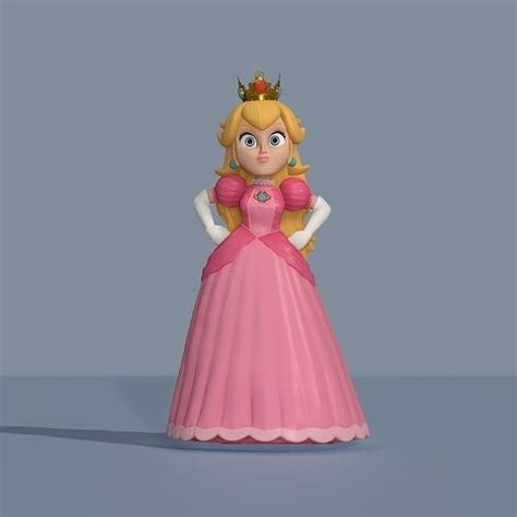 Princess Peach D Model D Printable Cgtrader