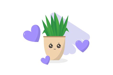 Kawaii Sad Expression Ornamental Plant Graphic By Infonatastudio