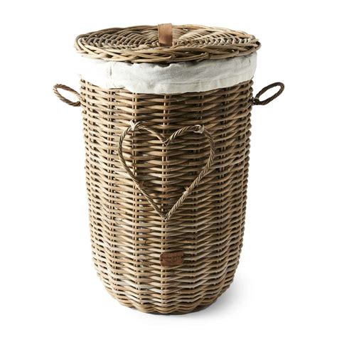 Rustic Rattan Heart Laundry Basket Interior Stories Riviera Maison