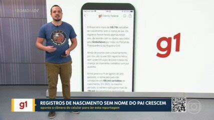 V Deo G No Bom Dia Df Brasil Tem M Dia Di Ria De Registros De