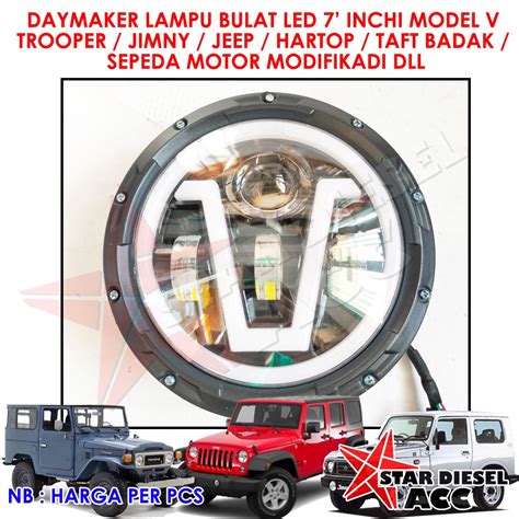 Jual LED LAMPU JEEP LED LAMPU BULAT DAYMAKER LAMPU DEPAN JIMNY LED