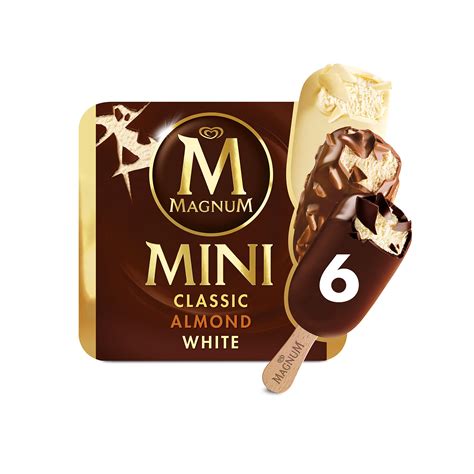 Buy Magnum Mini Classic Almond White Chocolate Ice Cream Sticks With