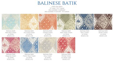 China Seas Balinese Batik wallpaper and chair Home Couture Lorraine ...