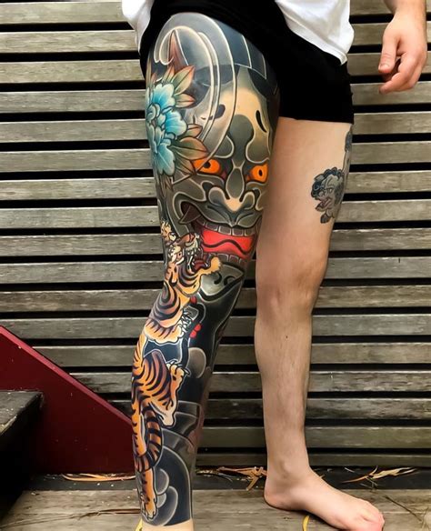 Powerful Japanese Leg Sleeve By Soutattoo Swipe Left To See A Video