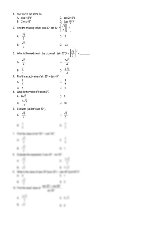 Solution Trigonometry Evaluating Trigonometric Expressions Involving