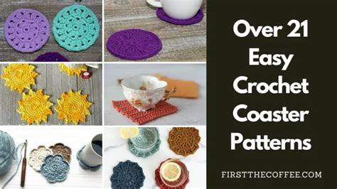 21 Easy Crochet Coaster Patterns First The Coffee Crochet