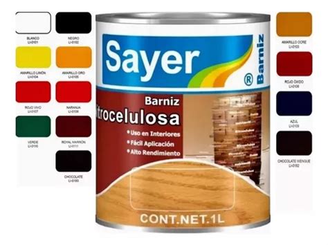 Barniz Madera Laca Industrial Nitrocelulosa Colores Lt Env O Gratis