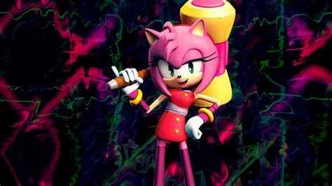 Wallpaper Sonic Boom Amy Rose Background Over Textured Wallpaper