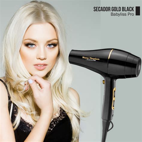 Secador 2000w BabylissPro Negro Gold Distribuidora David Granada