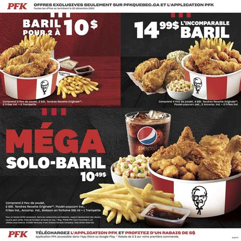 KFC Canada Coupons Quebec Gatineau Until December 20 2020