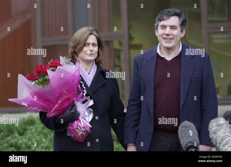 Sarah Brown And Her Husband Chancellor Of The Exchequer Gordon Brown