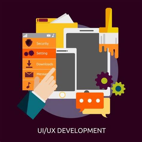 Ui Ux Development Conceptual Illustration Design Vector Art At