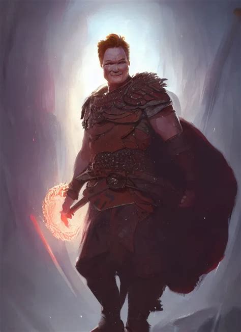 Illustration Of Conan Obrien As A Dnd Paladin With Stable Diffusion