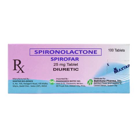 SPIROFAR Spironolactone 25mg Tablet 100 S Price In The Philippines