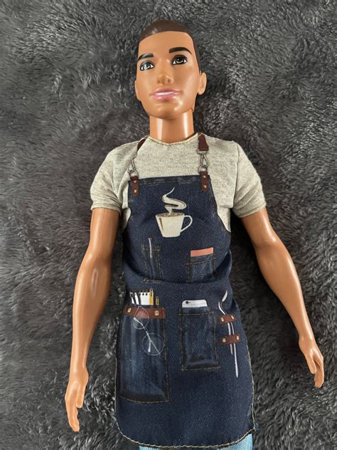 Barbie Career Ken Barista Doll Etsy