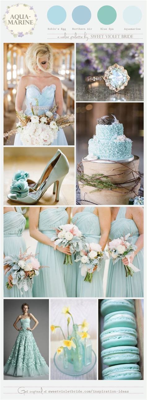 Wedding Color Palette: Aquamarine | Wedding colors, Aqua wedding colors ...