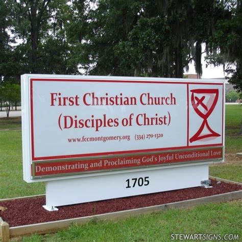 Church Sign For First Christian Church Disciples Of Christ Al