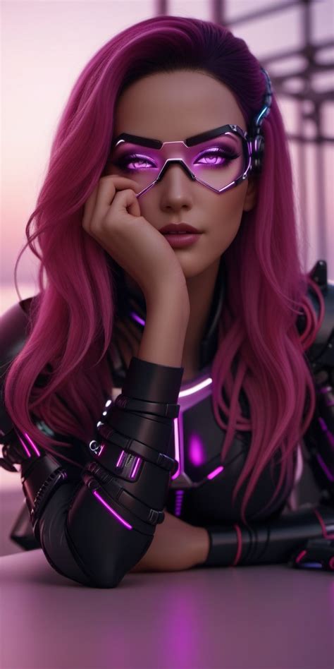 8k Realistic Cyberpunk Cyborg Woman Stable Diffusion Online