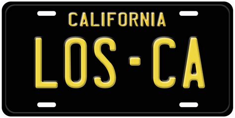 Black California Personalized Car Auto License Plates Any Name Etsy