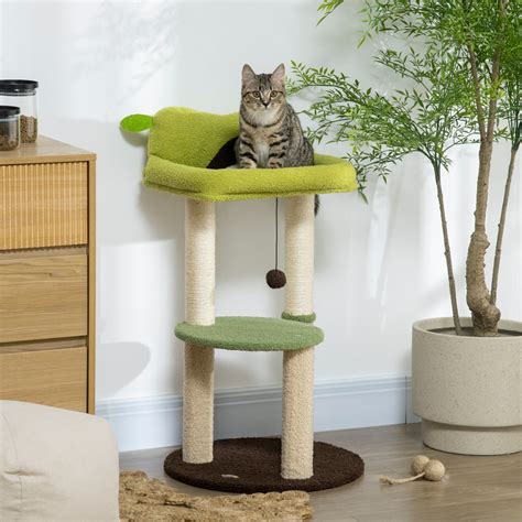 PawHut Árvore Arranhador para Gatos Altura 83cm Torre para Gato