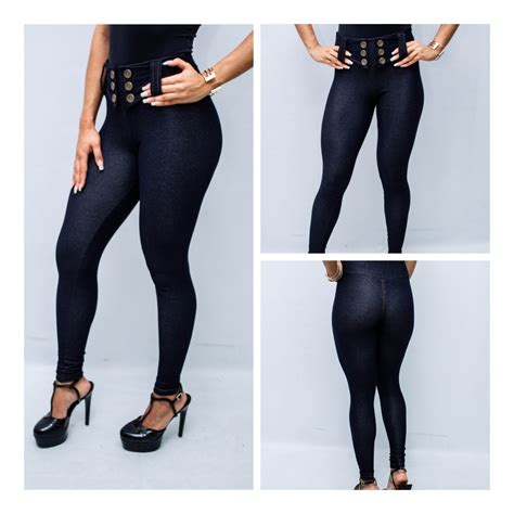 Cal A Legging Feminina Estilo Montaria Cintura Alta C Lycra R