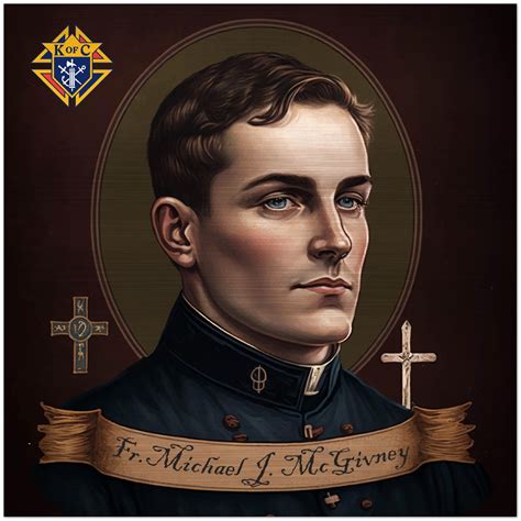 Father Michael J. Mcgivney Brushed Aluminum Icon Knights of Columbus ...