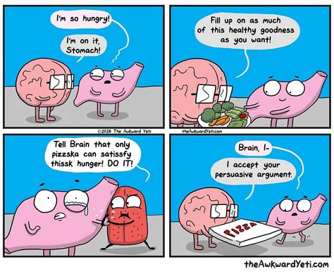 The Awkward Yeti In 2020 Awkward Yeti Heart And Brain Comic Funny