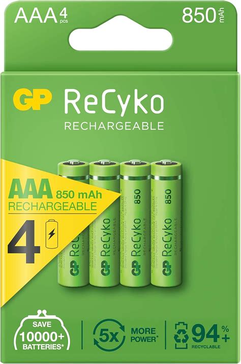 Gp Recyko Rechargeable X Mah Aaa Batteries Pre Charged