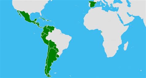 El mapa de los países hispanohablantes Diagram Quizlet