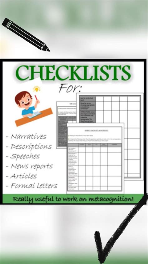 Writing Checklists For Different Genres