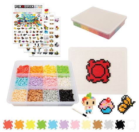 3000pc Light Palette Container Bright Pixel Art Pix Brix