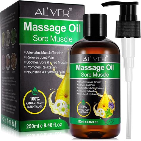 Sore Muscle Massage Oil Natural Therapy Oil With Arnica