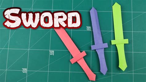 DIY Paper Sword Weapon How To Make Mini Sword Tutorials Origami