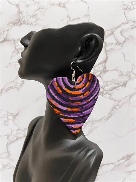 African Print Earrings Ankara Earrings Fabric Earrings Statement Earrings Afrocentric Jewellery