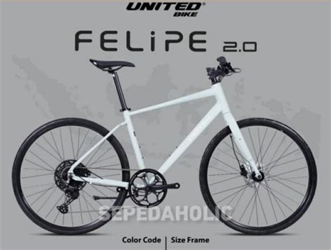 Jual Sepeda Hybrid Roadbike UNITED FELIPE 2 0 Alloy 700 C 11 Sp Balap