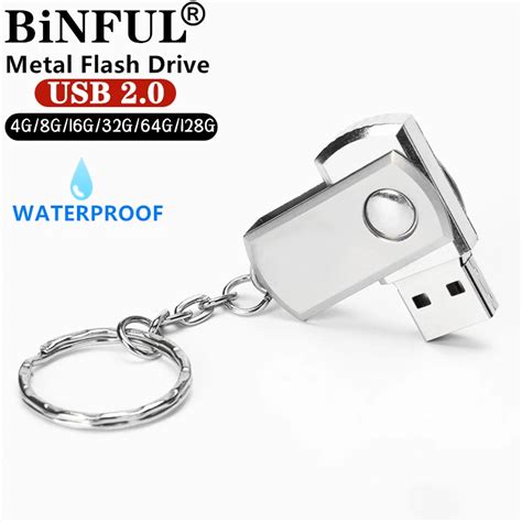 Binful Unidad Flash Usb Giratoria De Metal Resistente Al Agua Gb