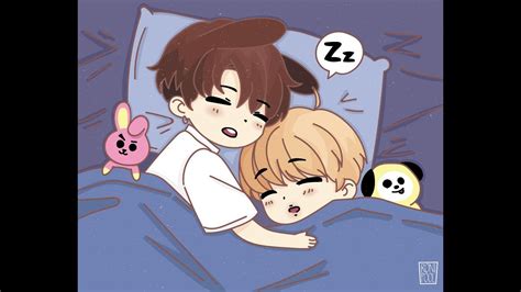 [bts Fanart] Jungkook And Jimin Jikook Chibi Speed Drawing Roni Pool Youtube