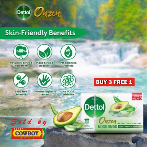 Dettol Bar Soap Sabun Buku 100gx4pcs 3pcs Original Cool Skincare Fresh Lemon Invigorate