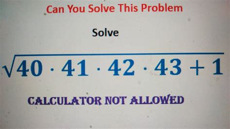 A Nice Algebra Problem Math Olympiad Preparation Can You Solve This Calculator Not Allowed