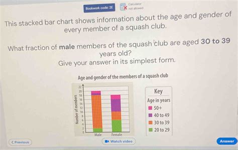 Solved Calculator Bookwork Code E Not Allowed This Stacked Bar Chart