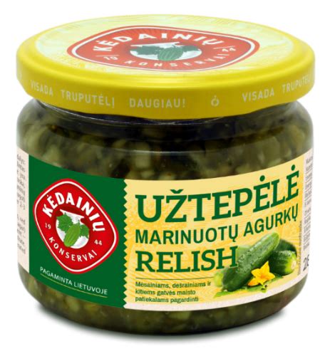 Marinuotų agurkų užtepėlė Relish KĖDAINIŲ 280g ePromo