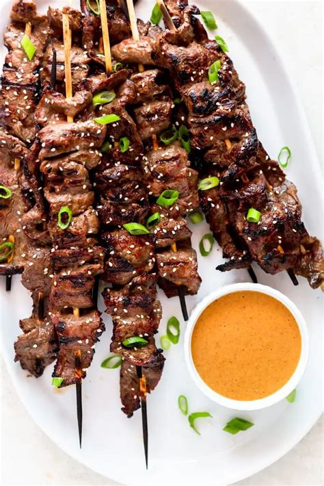 Grilled Sesame Ginger Steak Skewers Recipe Steak Skewers Kabob